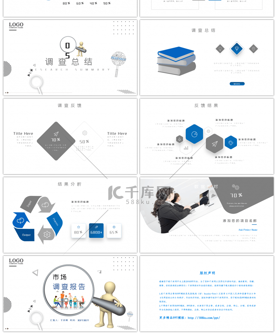 创意商务市场调查报告PPT模板