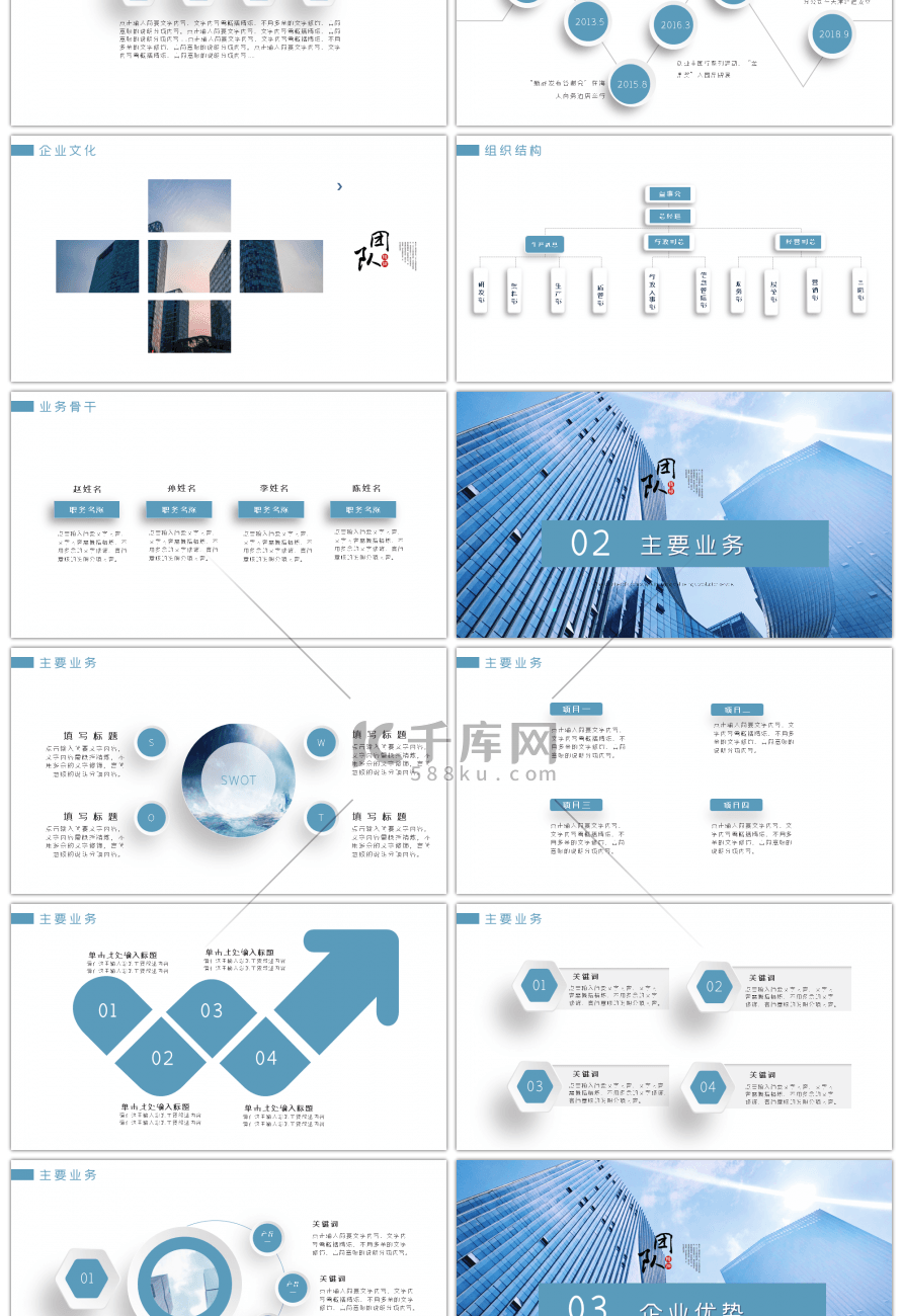 大气商务企业公司简介ppt模板