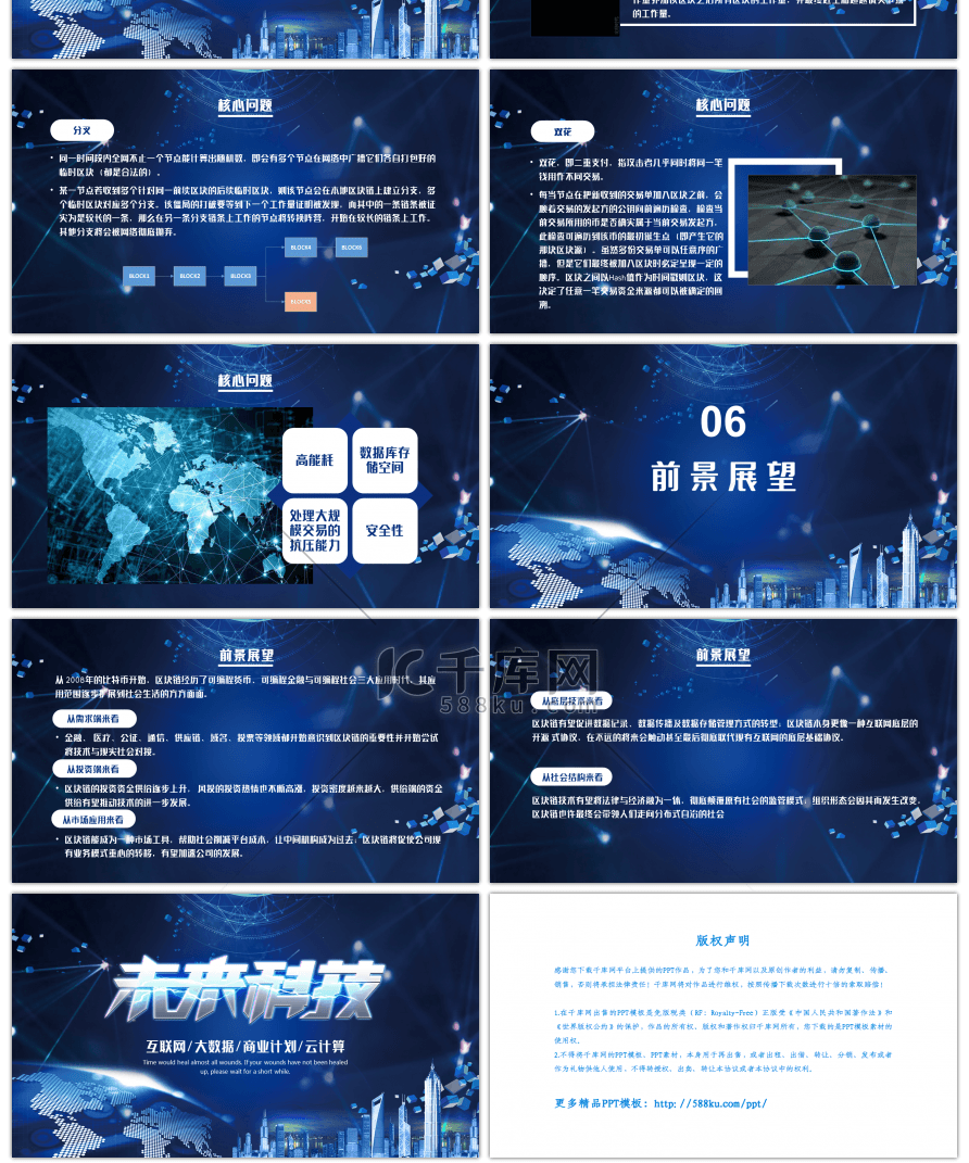 区块链技术介绍PPT模板