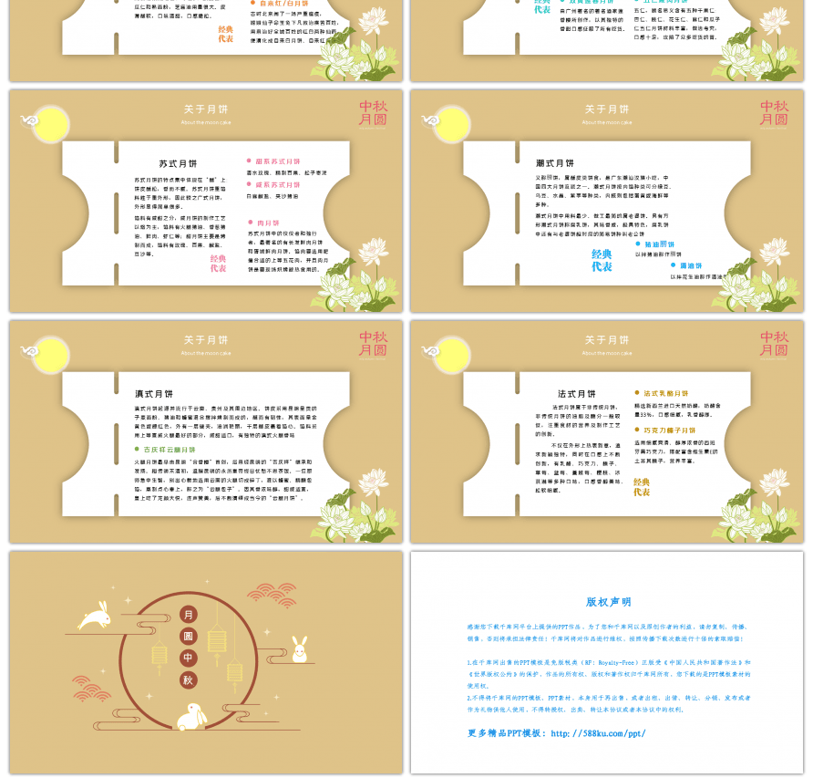 中秋节中秋传统节日介绍PPT模板