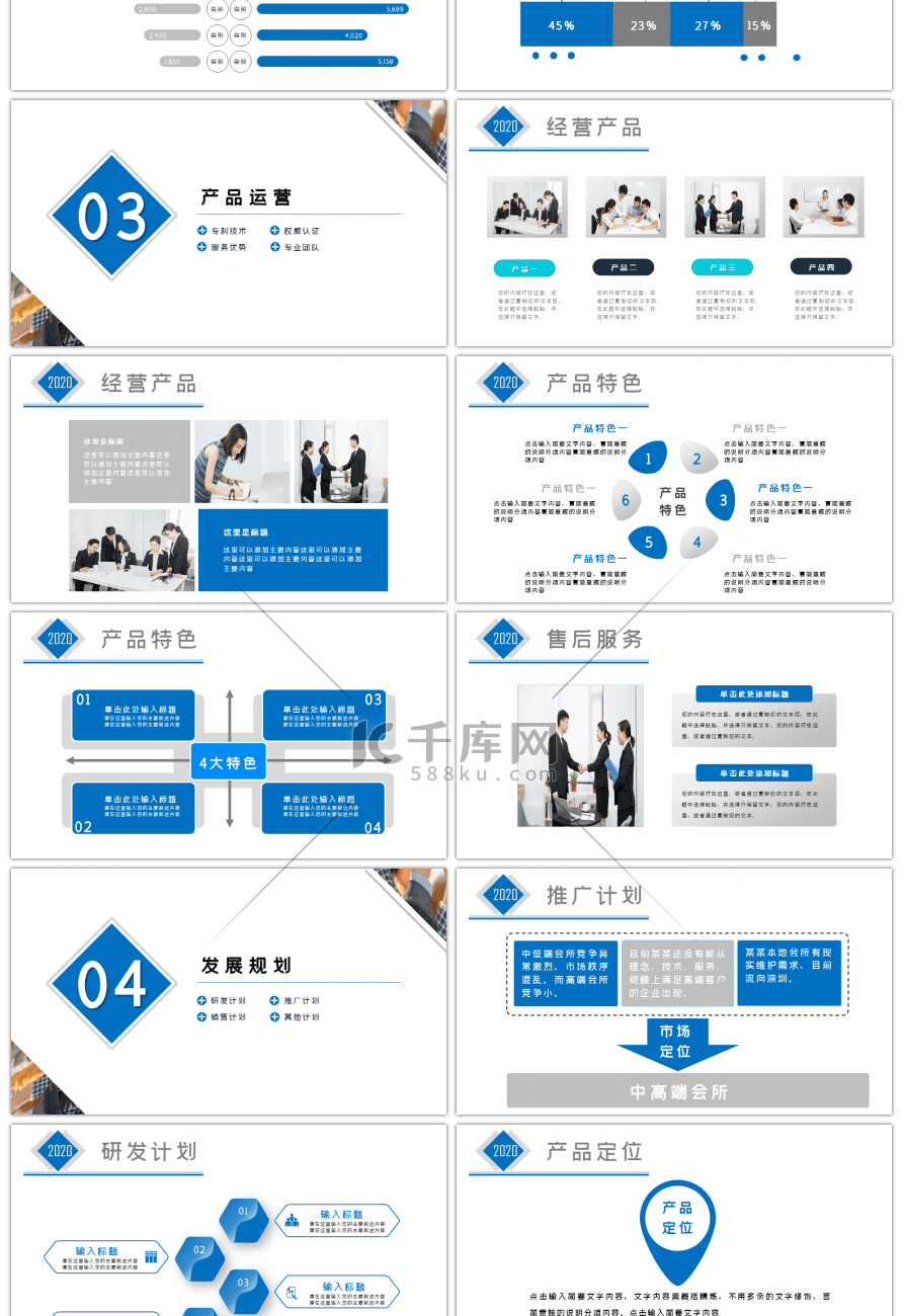 蓝色大气公司简介企业文化产品宣传PPT