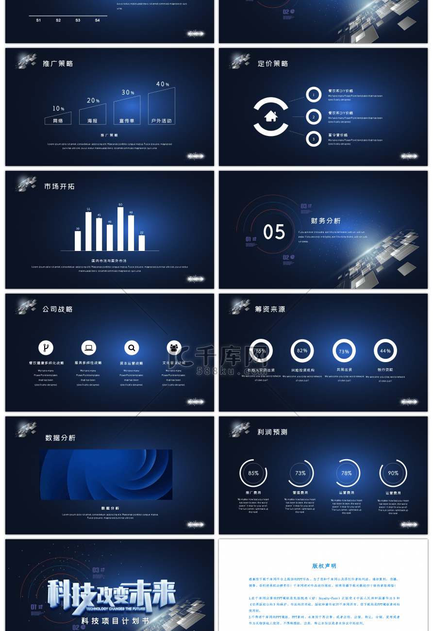 创意科技风项目计划书PPT模板