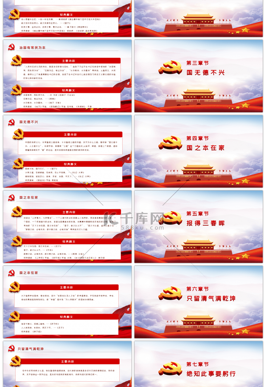 名言解读用典全集讲解学习PPT模板