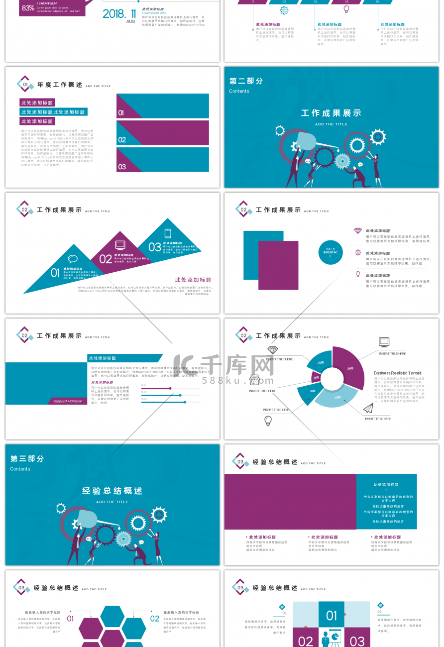 创意年终工作汇报PPT模板