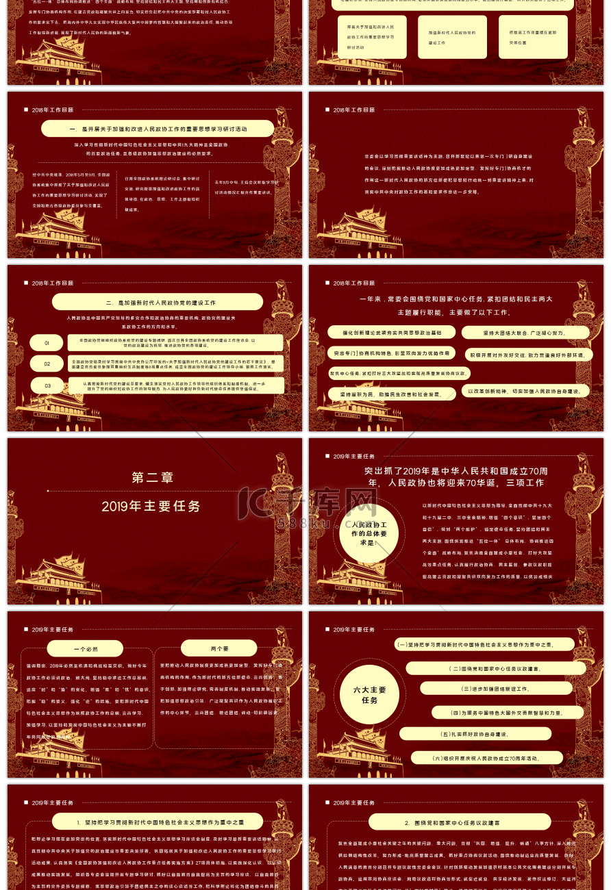 全国两会政协工作报告学习解读PPT模板