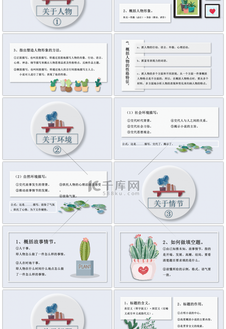 语文小说阅读理解答题技巧与方法上篇PPT课件