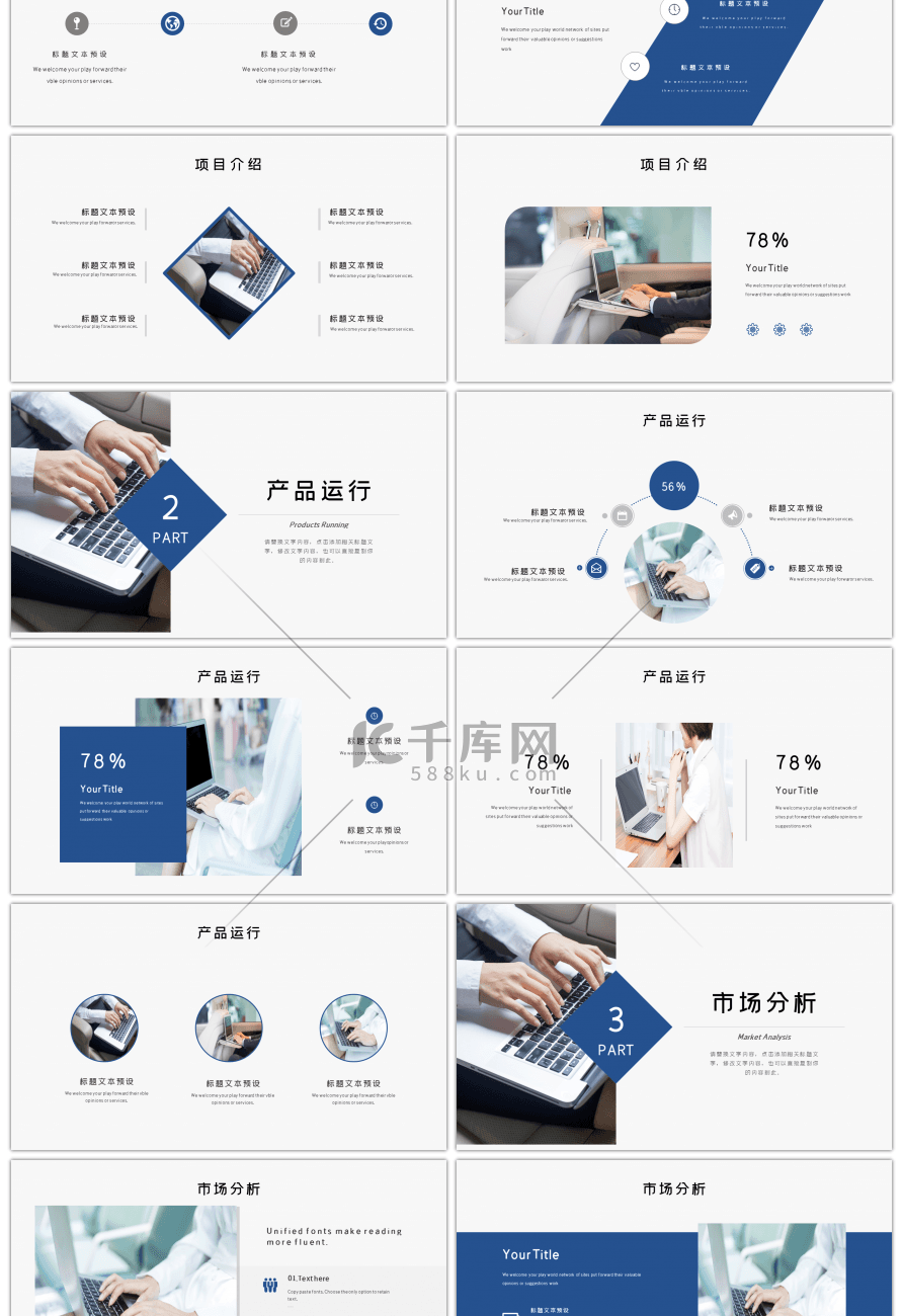 高瞻远瞩商业创业计划书PPT模板