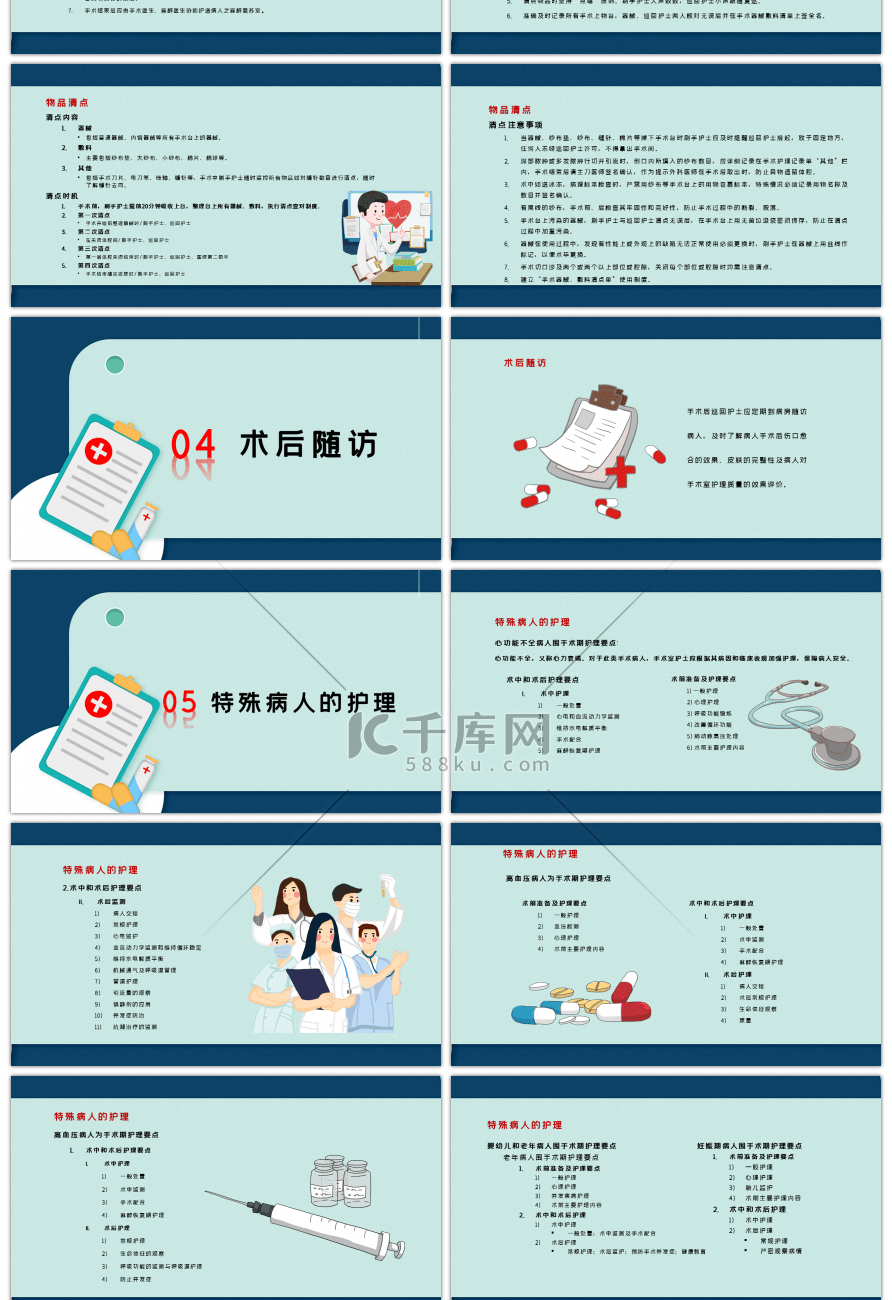 手术全期护理医疗演讲培训PPT模板