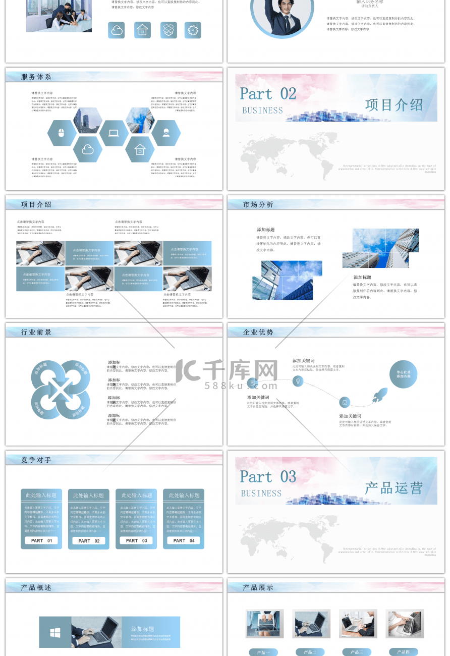 创意创业融资商业计划PPT模板