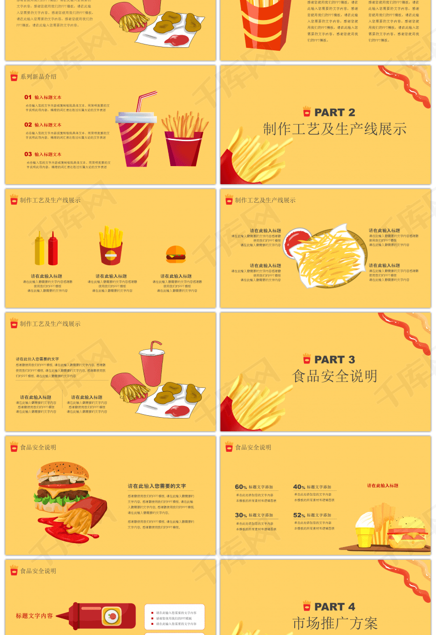 炫酷黄色食品行业产品介绍pptppt模板免费下载-ppt模板-千库网