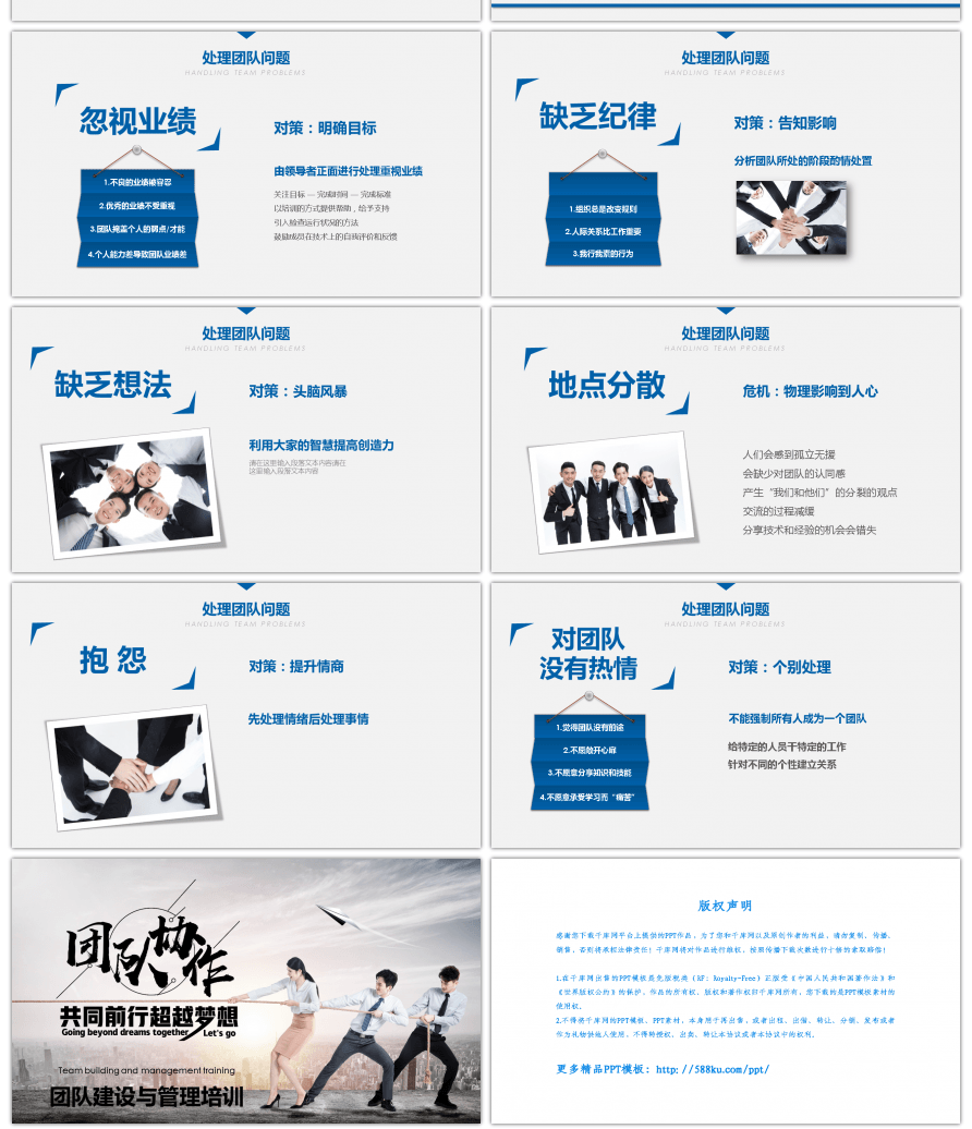 大气稳重商务团队建设与管理培训PPT模板