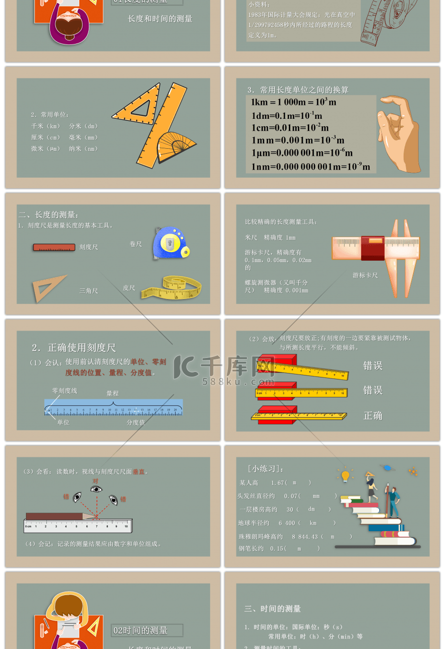 人教版八年级物理上册长度和时间的测量PPT课件