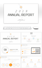 多彩极简风格工作总结商务通用PPT模板