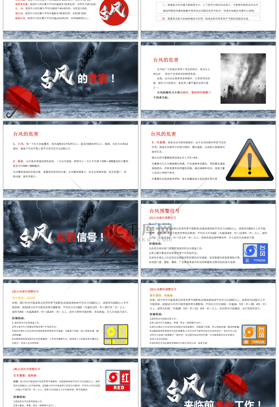 防台风安全教育培训通用PPT模板