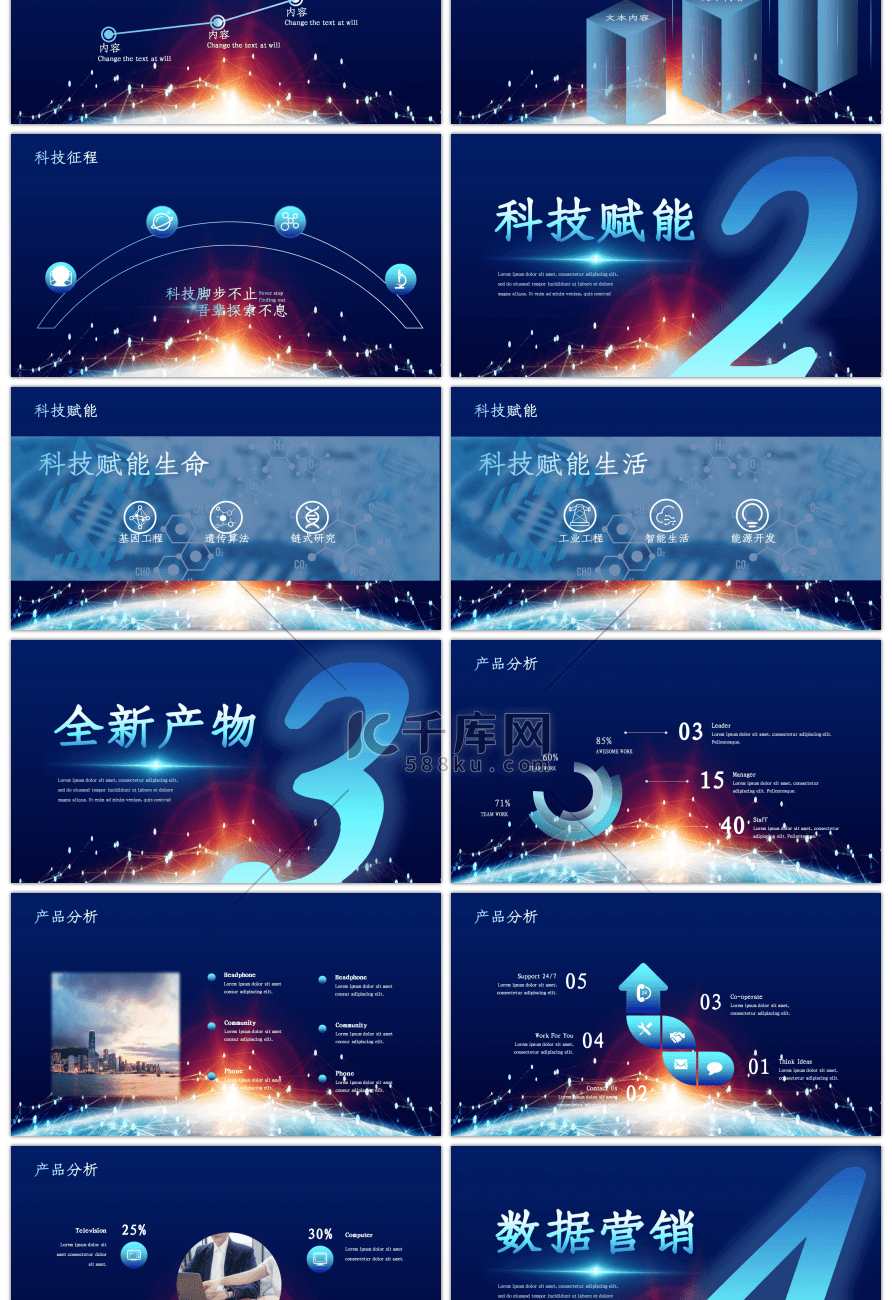 智领科技未来创意产品发布会PPT模板