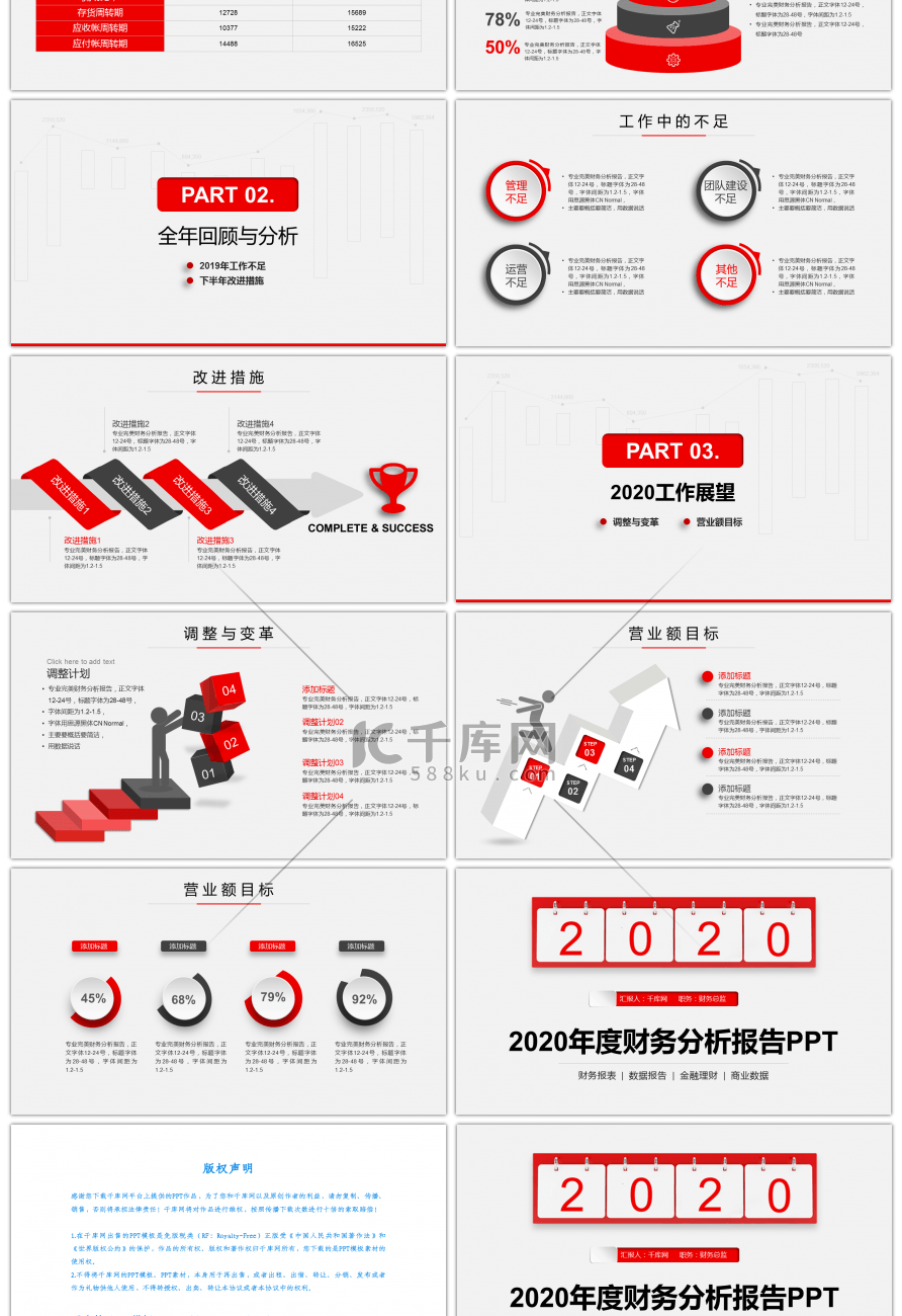 创意日历2020年财务分析报告PPT