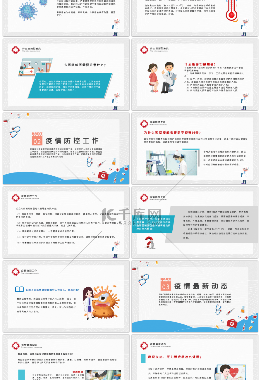 新型冠状病毒肺炎知识普及讲座PPT模板