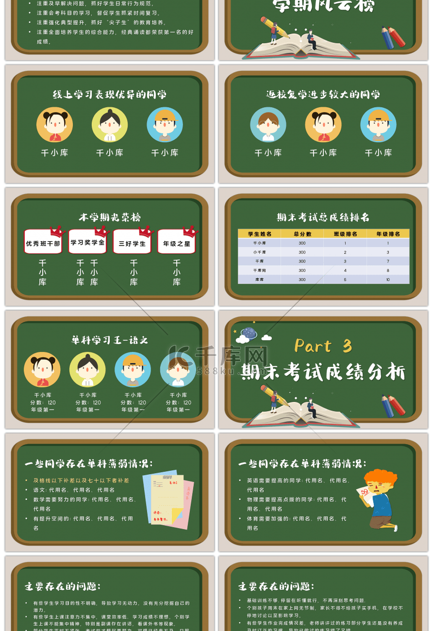 平安自律过暑假主题班会PPT模板