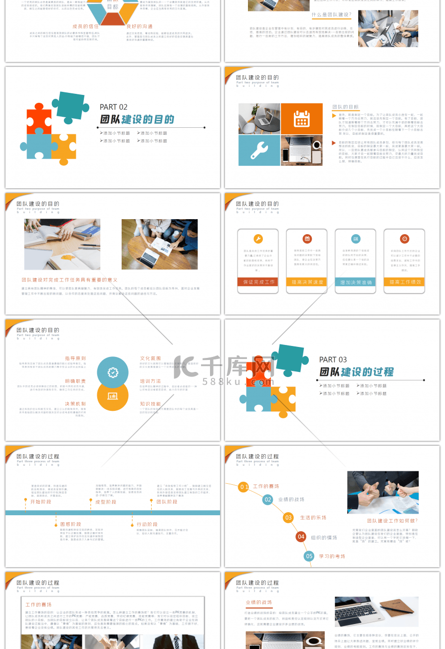 扁平化创意团队建设管理培训PPT模板