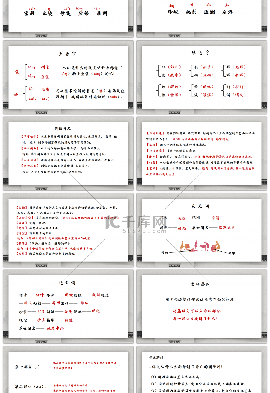 人教版五年级上册语文圆明园的毁灭PPT课