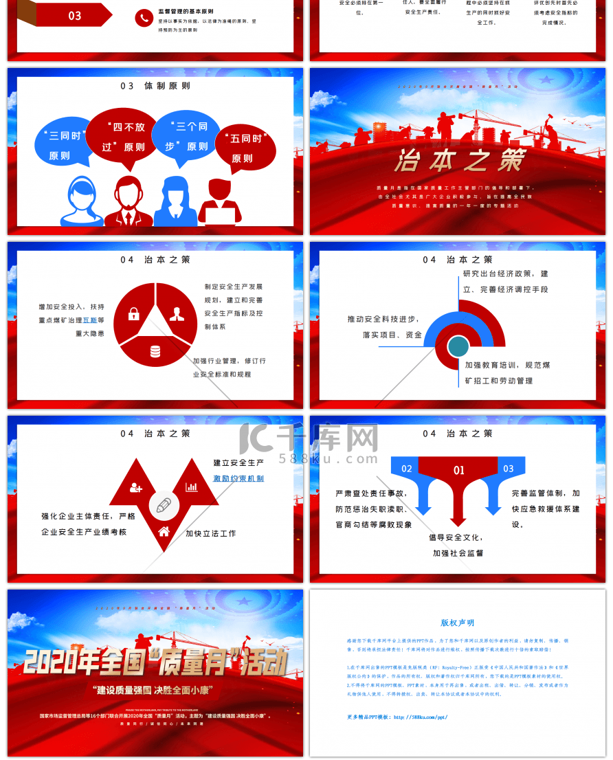 红色大气安全生产月主题介绍PPT模板