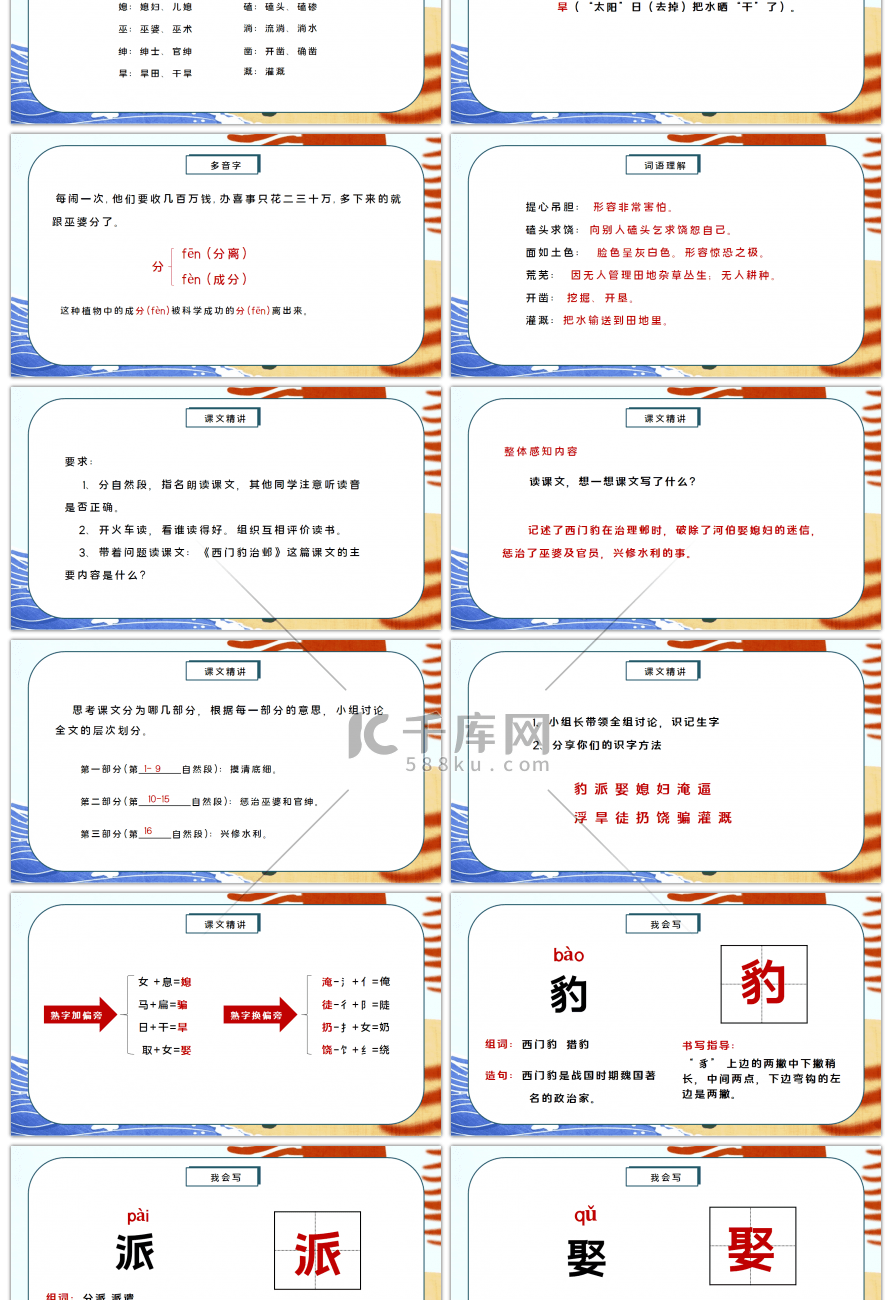 人教版部编版四年级语文上册西门豹治邺PPT课件