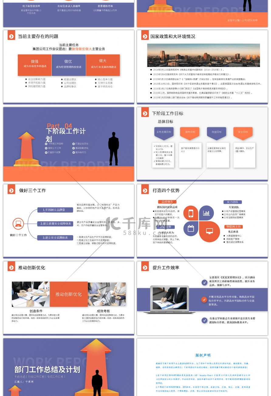 创意通用部门工作总结计划PPT模板