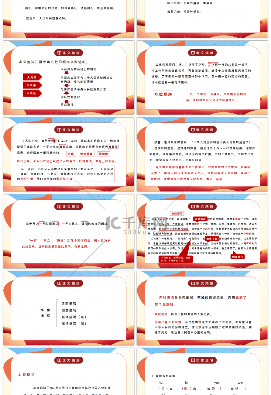 部编版六年级语文上册开国大典PPT课件