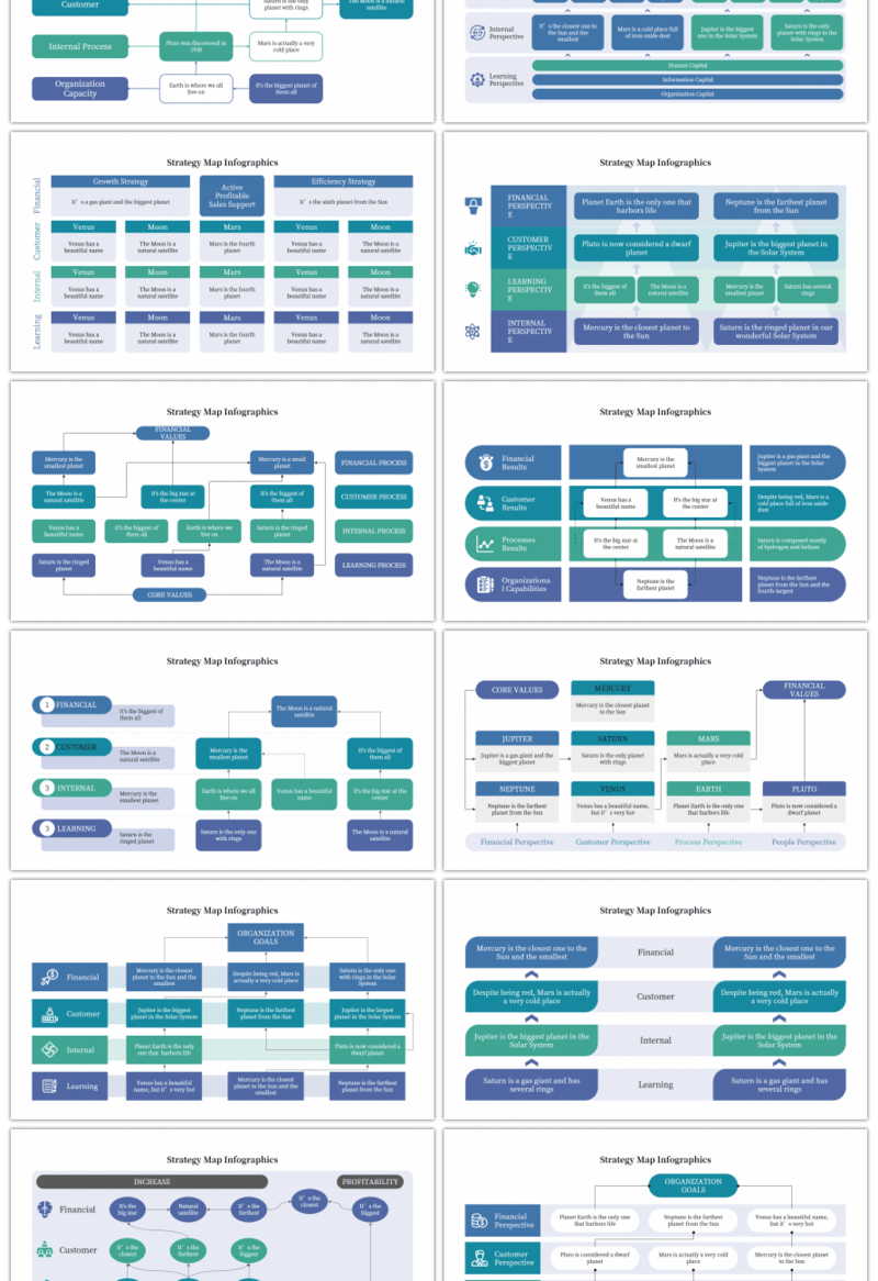 20套蓝绿色组织架构PPT图表合集（一）