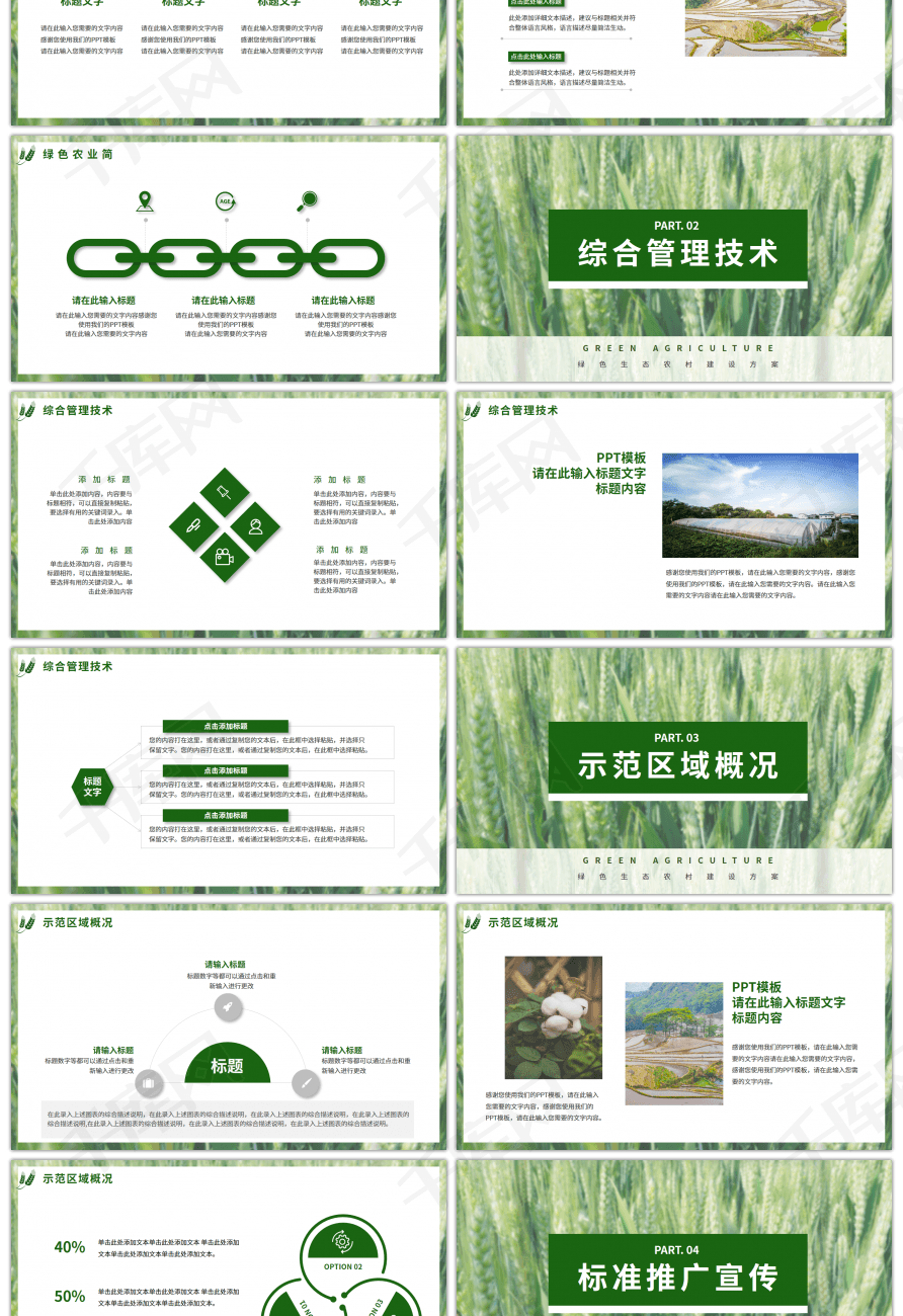 绿色农业新农村建设方案PPT模板