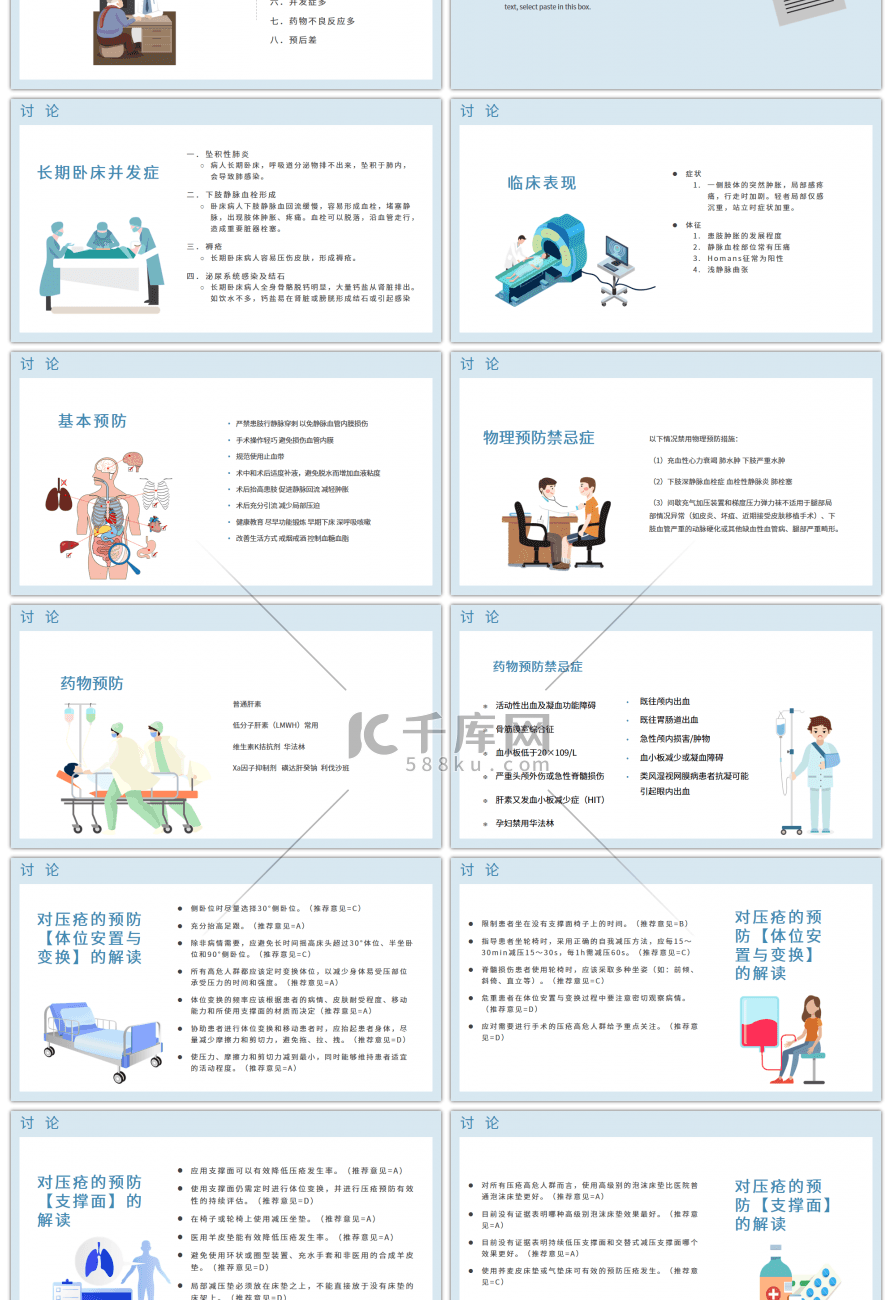 蓝色医疗行业疑难病历案例分析PPT模板