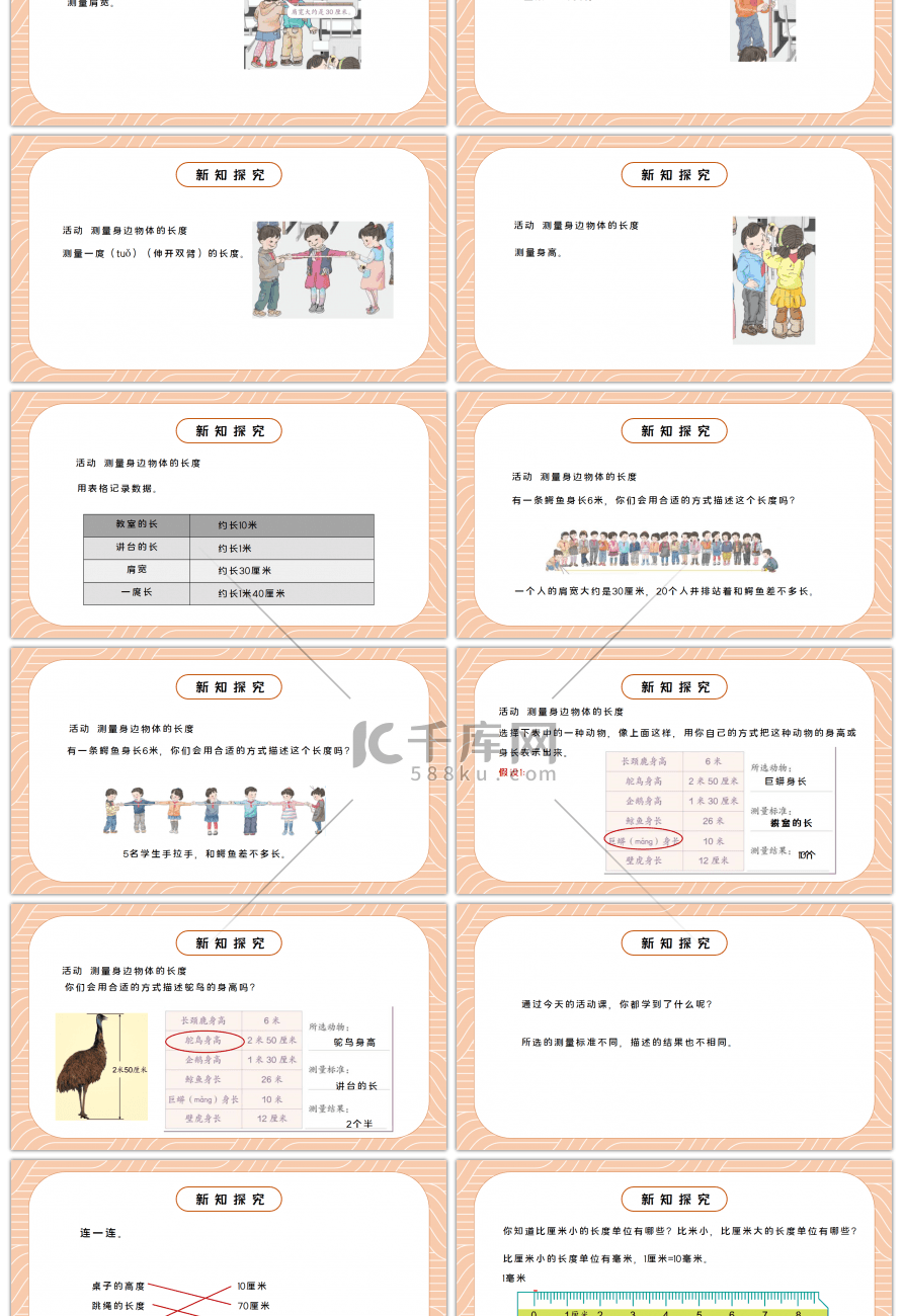 人教版二年级数学上册第六单元表内乘法-量一量，比一比PPT课件