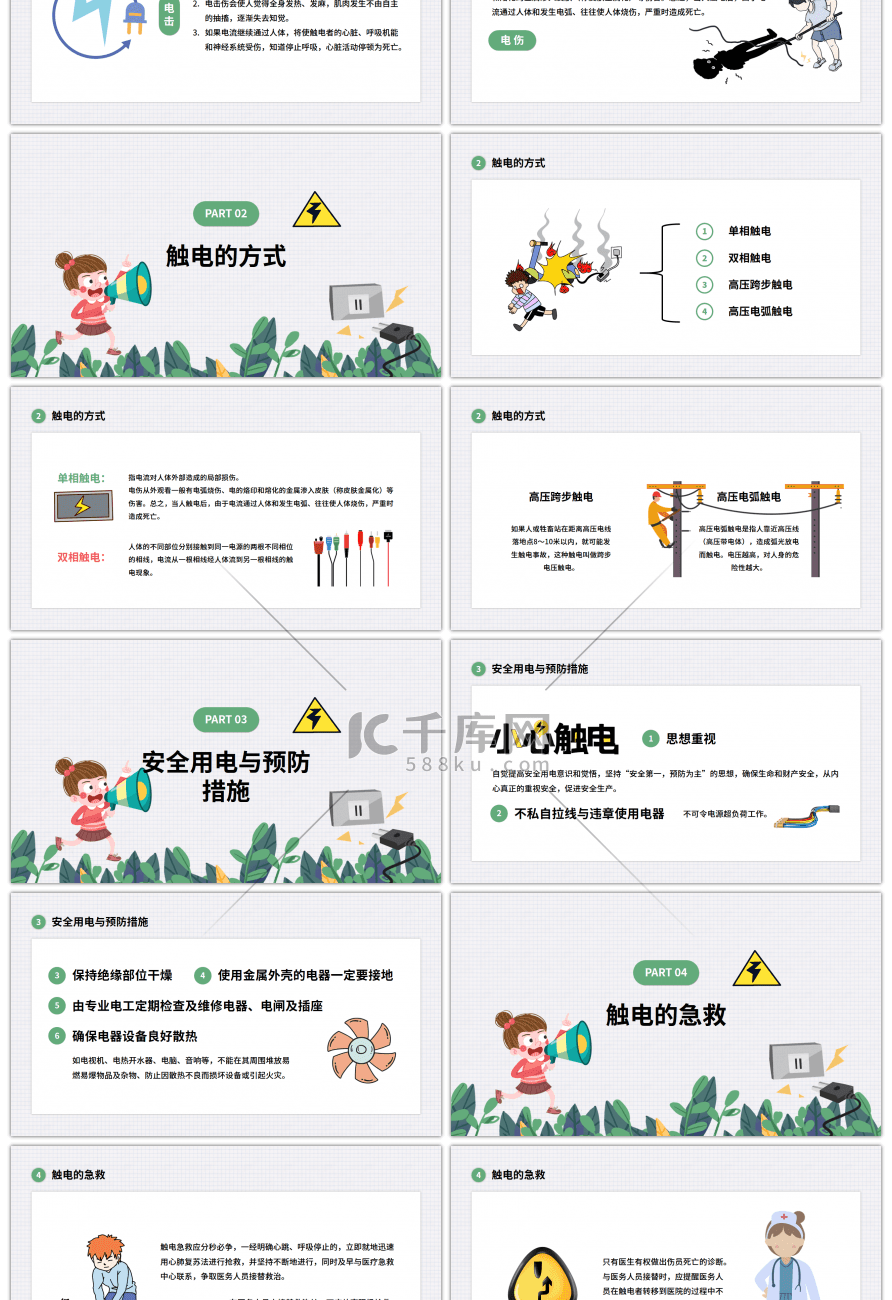 学生校园用电安全宣传PPT模板