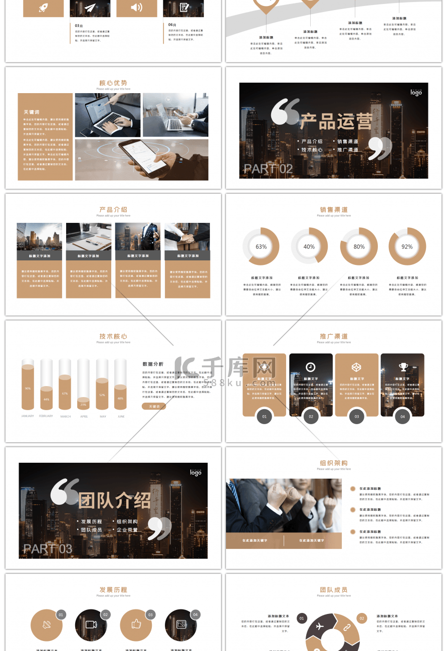 商务风高端商业计划书公司运营合作PPT