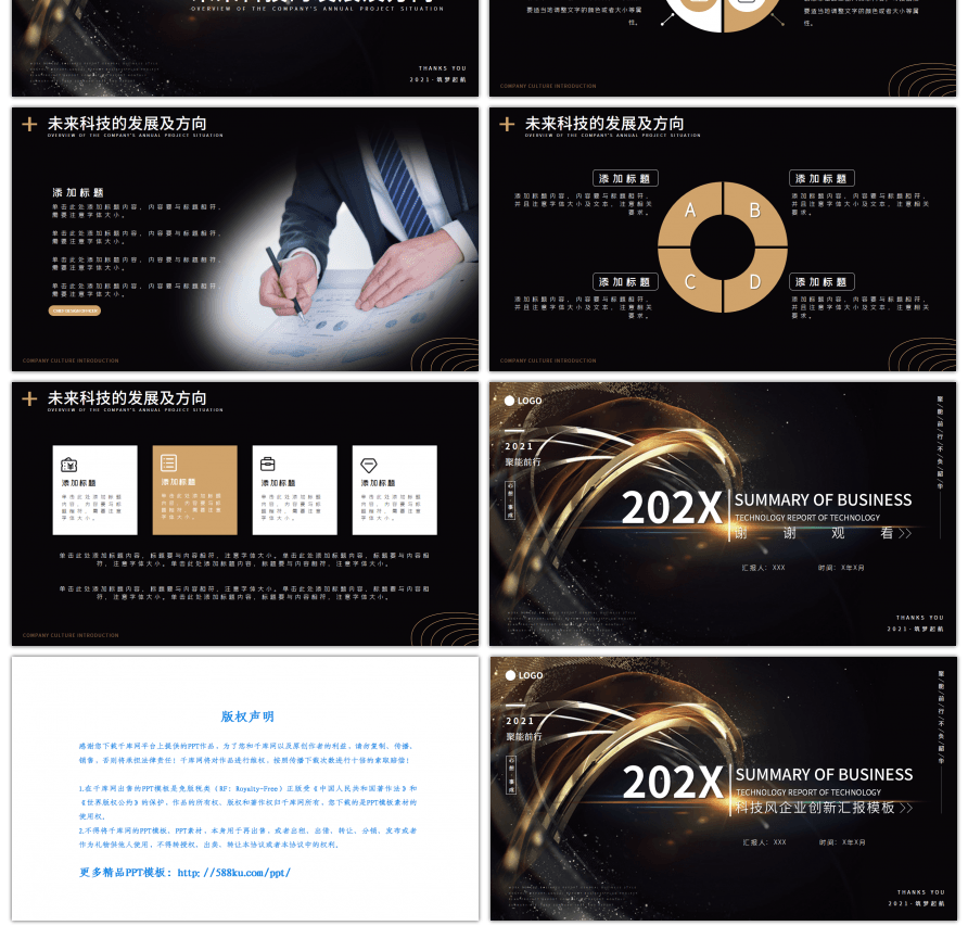黑金色科技风企业科技创新汇报PPT模板