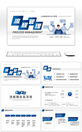 简约商务企业流程管理培训课件PPT模板