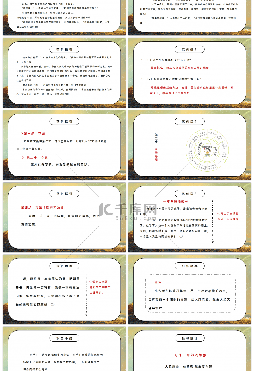 部编版三年级语文下册习作《奇妙的想象》PPT课件 