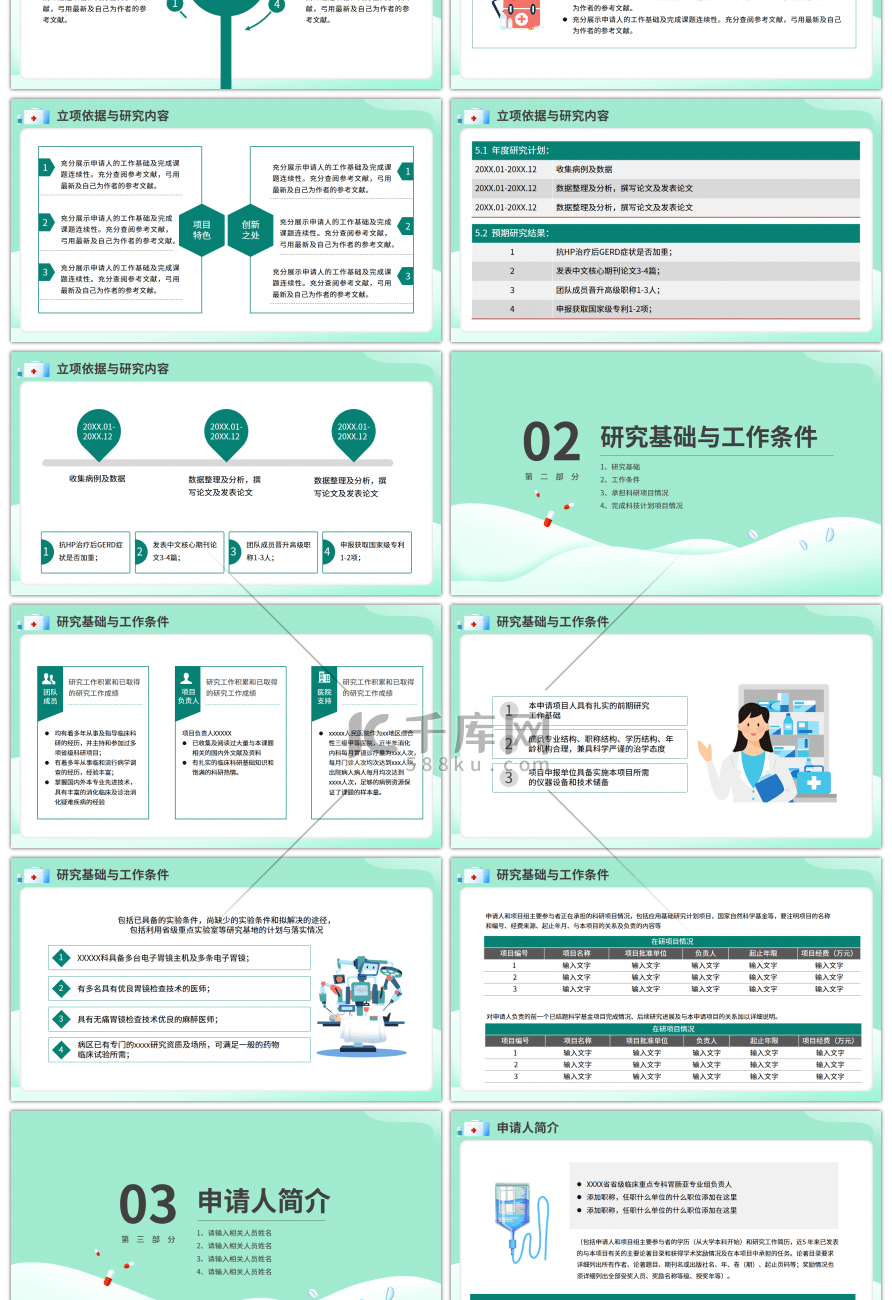 绿色医疗课题项目学术论文PPT模板