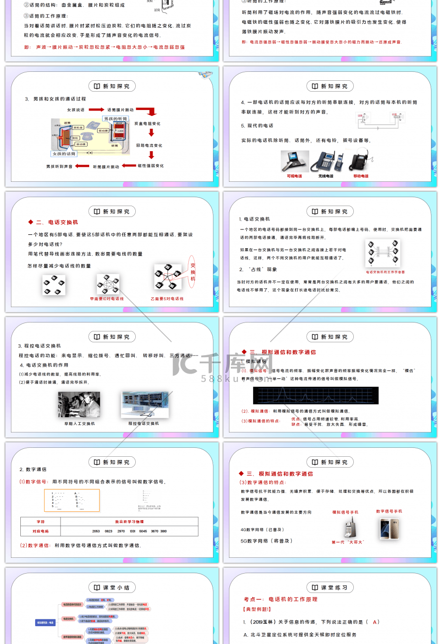 人教版九年级物理第九单元《信息的传递-现在顺风耳—电话》PPT课件