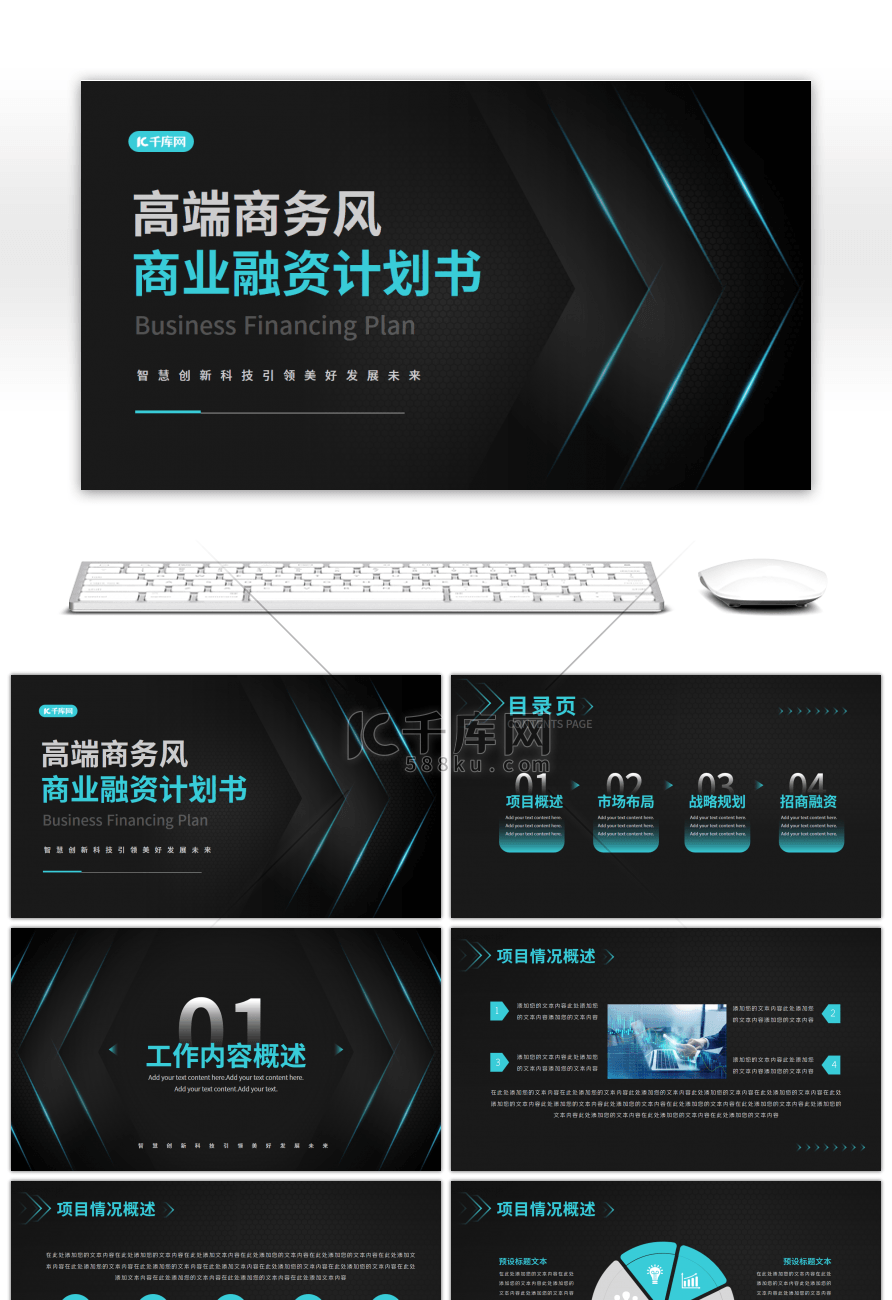 高端商务风商业融资计划书