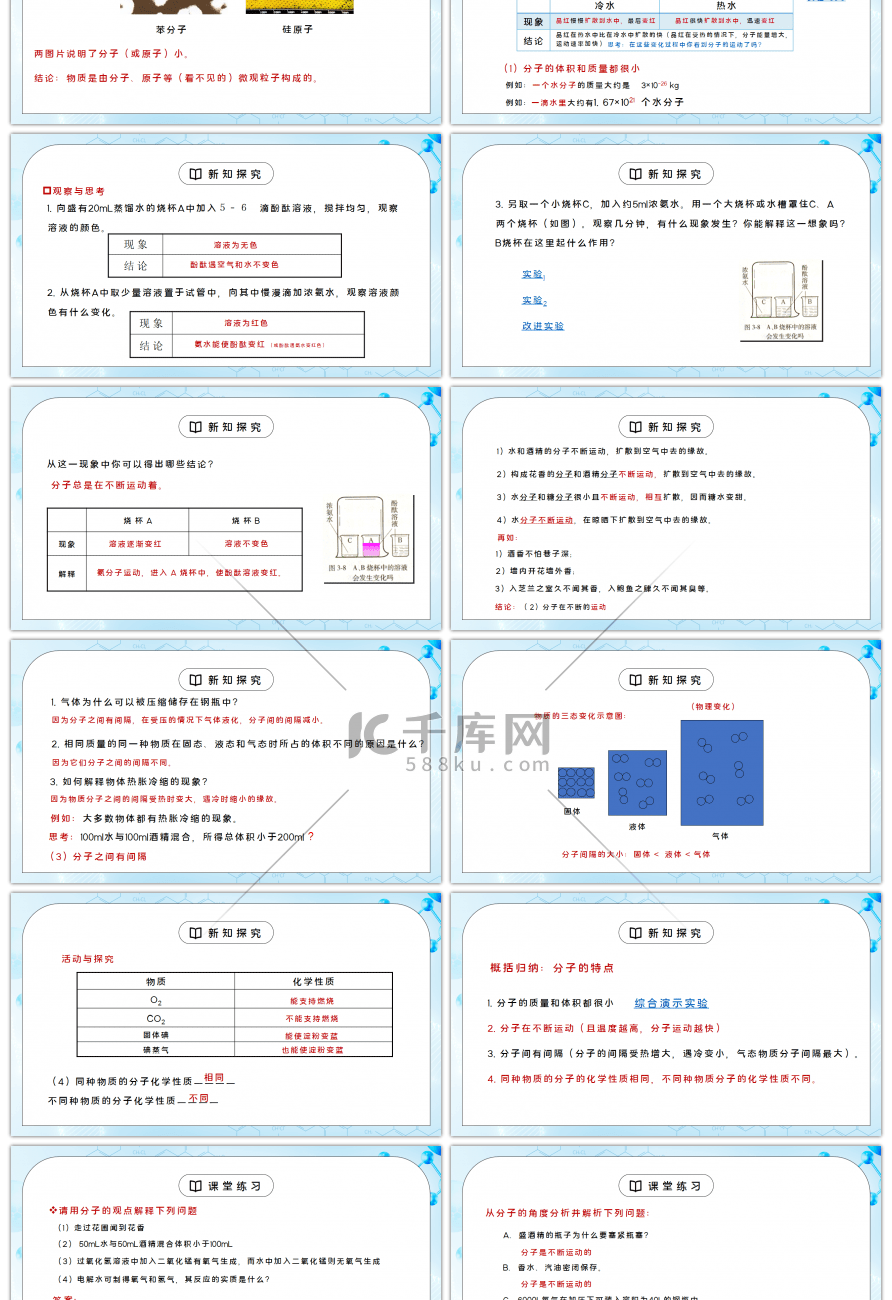 人教版九年级化学第三单元《物质构成的奥秘 分子和原子》PPT课件