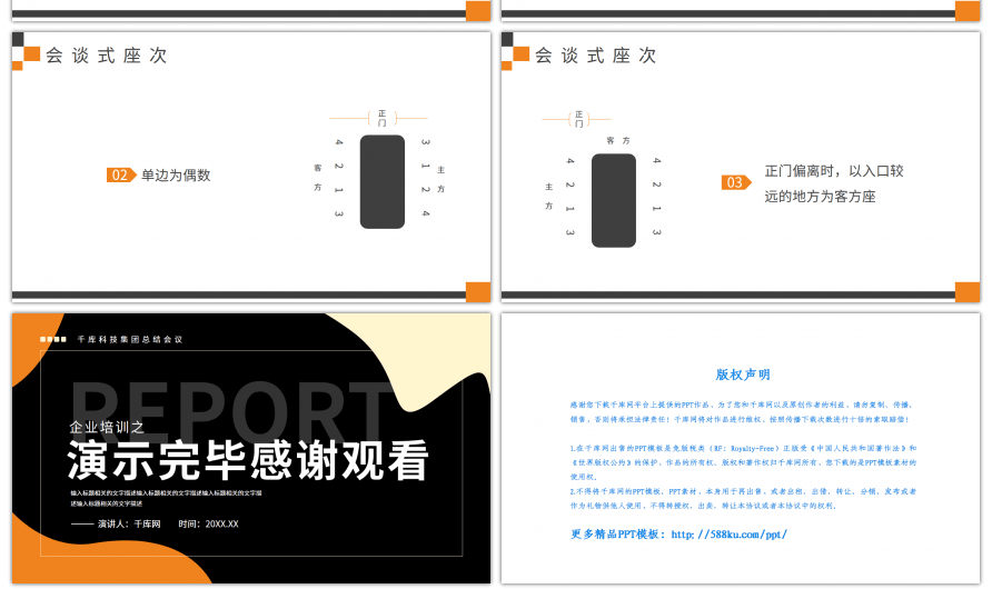 企业培训会议流程黑色简约PPT模板