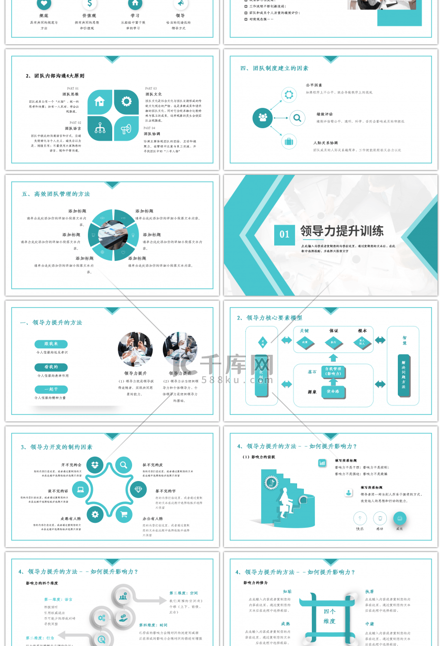 企业团队管理和领导力修炼课程PPT模板
