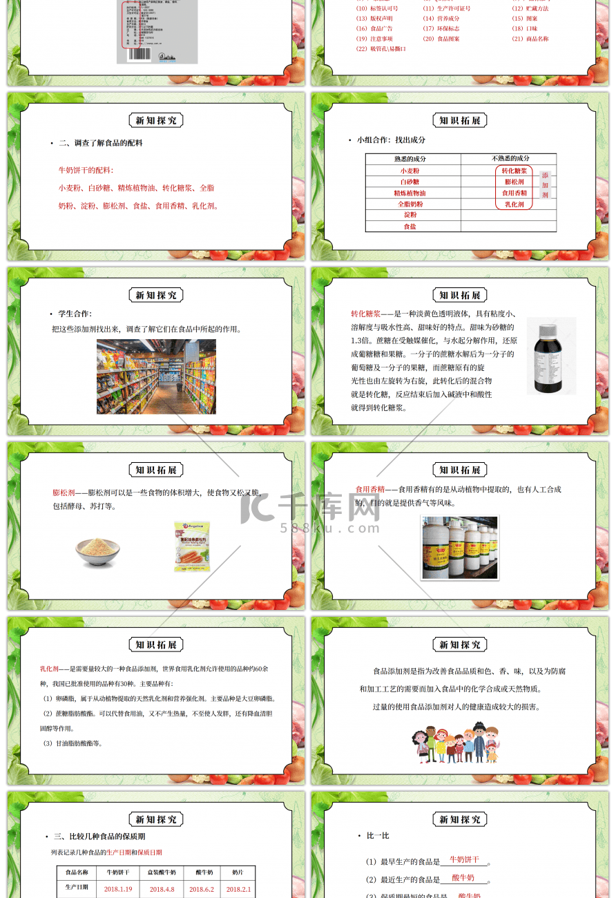 教科版四年级科学下册第三单元《食物-食物包装上的信息》PPT课件