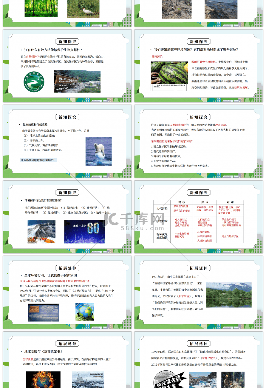 教科版六年级科学下册第四单元《环境和我们-考环境问题和我们的行动》PPT课件