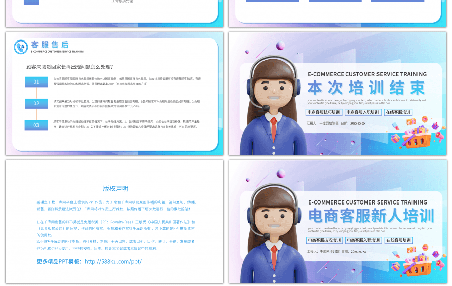电商客服新人培训课件PPT模板