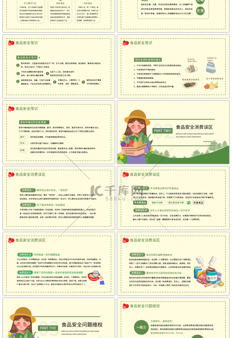 绿色315食品安全消费者权益日PPT模板