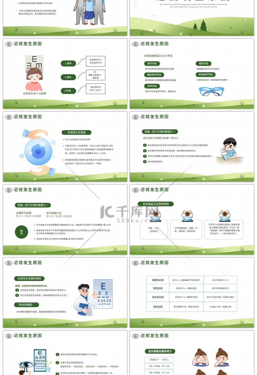 珍爱眼睛保护视力护眼主题班会PPT模板