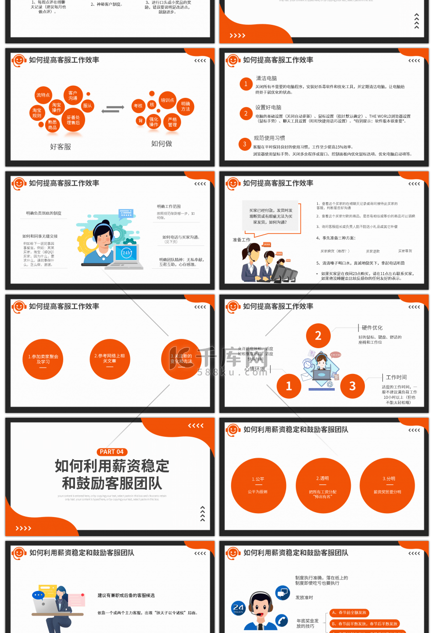 橙色如何打造金牌客服团队培训课件PPT模