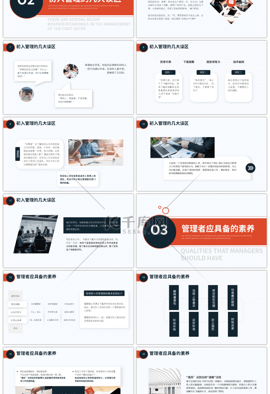 简约商务风企业管理技巧培训课件PPT模板